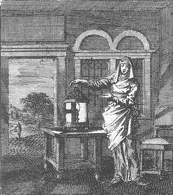 Jan Luyken, ‘De lantaaren’. In: Jan Luyken, Het leerzaam huisraad. Wed. P. Arentz en K. vander Sys, Amsterdam 1711. Fotomechanische herdruk De Banier, Utrecht 1977, p. 156.   
