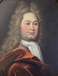 uitsnede uit een ongedateerd, ongesigneerd geschilderd portret van Jan van Hoogstraten op een ovaal paneel, toegeschreven aan Arnold Houbraken. 