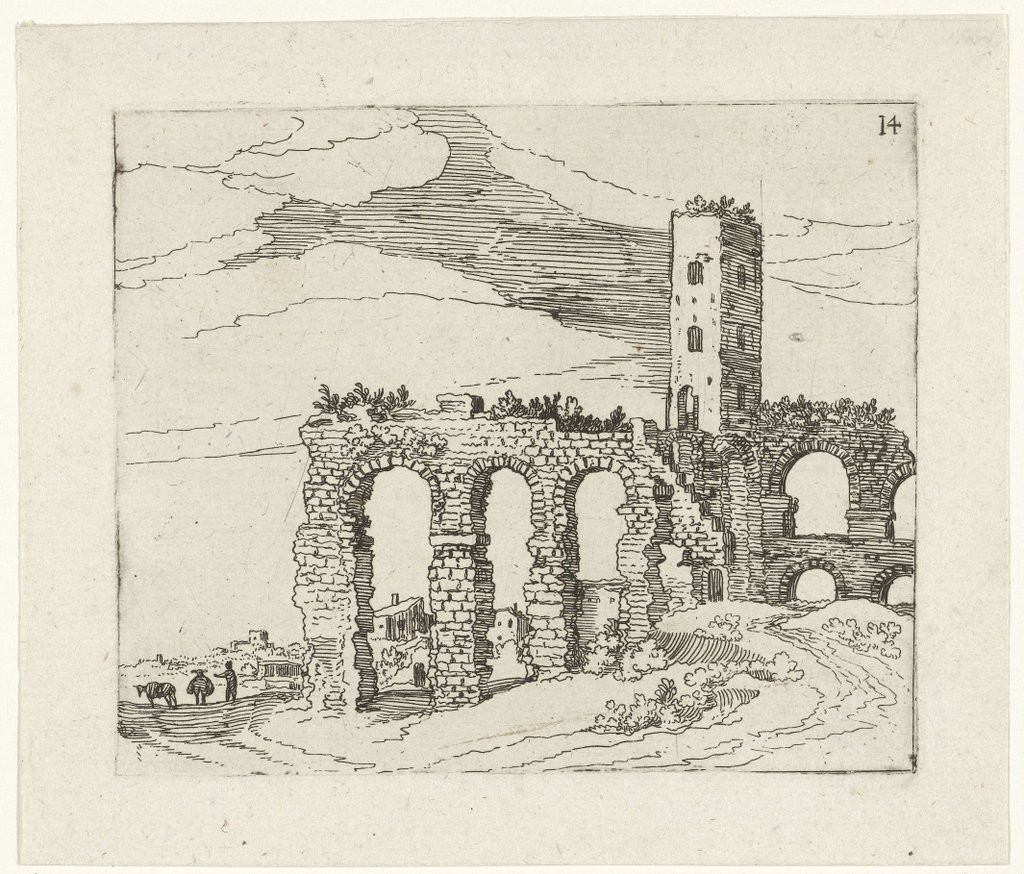 Willem van Nieulandt, Ruïne van een Romeinse aquaduct (Rijksmuseum)